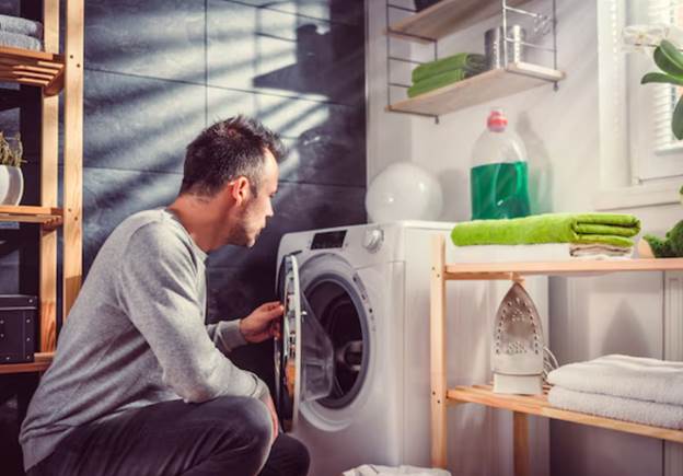 Laundry machine space installation
